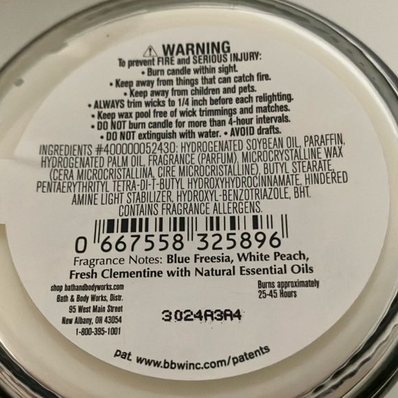 💙NWT‼️Gingham Single Wick Candle Bath & Body Works - Picture 3 of 7